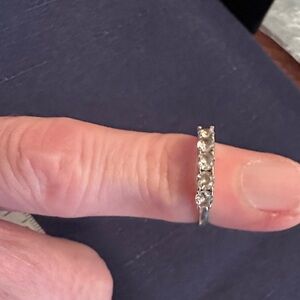 Sterling Silver Band with Clear Stones R 9